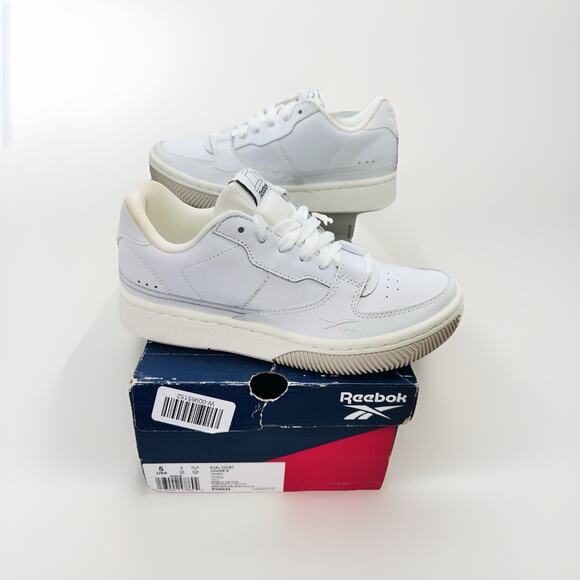 Reebok Dual Court Sneaker – White / Chalk / Stucco | Unisex Size 5 | EG6022 main image 9